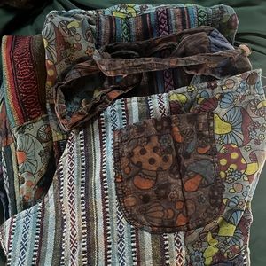 hippie patchwork overalls